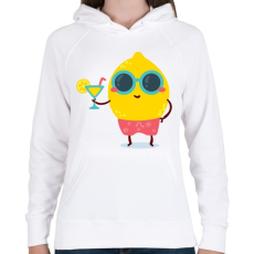 PRINTFASHION Nyár - Női kapucnis pulóver - Fehér