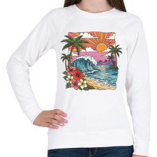 PRINTFASHION Nyár - Női pulóver - Fehér női pulóver, kardigán