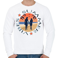 PRINTFASHION Nyár - summer vibes - Férfi pulóver - Fehér