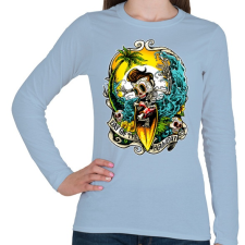 PRINTFASHION Nyaralás - Női hosszú ujjú póló - Világoskék női póló