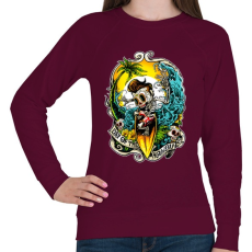 PRINTFASHION Nyaralás - Női pulóver - Bordó