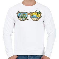 PRINTFASHION Nyaralós napszemüveg - Férfi pulóver - Fehér férfi pulóver, kardigán