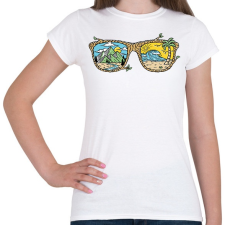 PRINTFASHION Nyaralós napszemüveg - Női póló - Fehér női póló