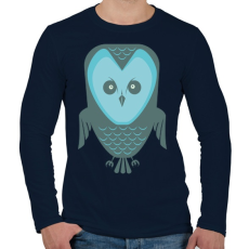 PRINTFASHION Nyári bagoly - Férfi hosszú ujjú póló - Sötétkék