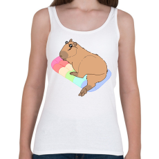 PRINTFASHION Nyári capybara - Női atléta - Fehér