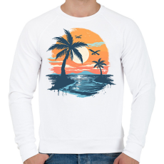 PRINTFASHION Nyári hangulat  - Férfi pulóver - Fehér