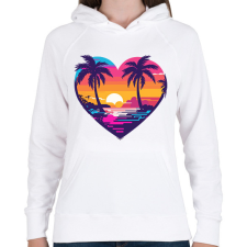 PRINTFASHION Nyári hangulat  - Női kapucnis pulóver - Fehér női pulóver, kardigán