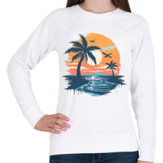 PRINTFASHION Nyári hangulat  - Női pulóver - Fehér