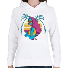 PRINTFASHION Nyári hangulat - Summer vibe - Női kapucnis pulóver - Fehér női pulóver, kardigán