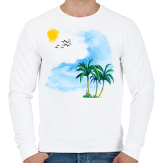 PRINTFASHION NYÁRI KÉP - Férfi pulóver - Fehér