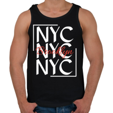 PRINTFASHION NYC Brooklyn - Férfi atléta - Fekete atléta, trikó