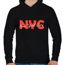 PRINTFASHION nyc - Férfi kapucnis pulóver - Fekete