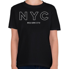 PRINTFASHION NYC - Gyerek póló - Fekete