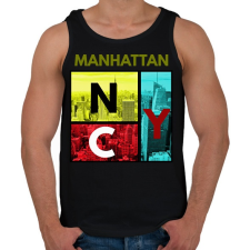 PRINTFASHION NYC MANHATTAN - Férfi atléta - Fekete atléta, trikó