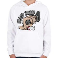 PRINTFASHION Nyélgáz! - Gyerek kapucnis pulóver - Fehér gyerek pulóver, kardigán