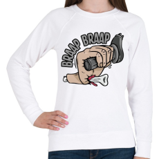 PRINTFASHION Nyélgáz! - Női pulóver - Fehér