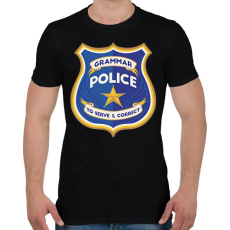 PRINTFASHION Nyelvtan rendőrség - Férfi póló - Fekete