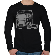 PRINTFASHION Nyergesvontató - Férfi hosszú ujjú póló - Fekete