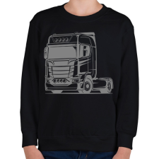 PRINTFASHION Nyergesvontató - Gyerek pulóver - Fekete gyerek pulóver, kardigán