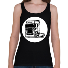 PRINTFASHION Nyergesvontató - Női atléta - Fekete női trikó