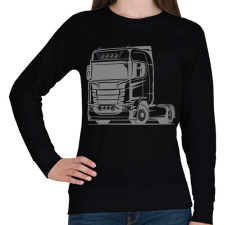 PRINTFASHION Nyergesvontató - Női pulóver - Fekete női pulóver, kardigán