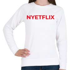 PRINTFASHION NYETFLIX - Női pulóver - Fehér női pulóver, kardigán