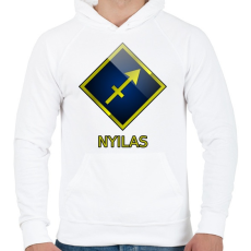 PRINTFASHION Nyilas - Férfi kapucnis pulóver - Fehér