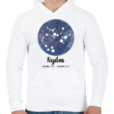 PRINTFASHION Nyilas - Férfi kapucnis pulóver - Fehér