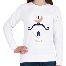 PRINTFASHION Nyilas minta - Női pulóver - Fehér női pulóver, kardigán