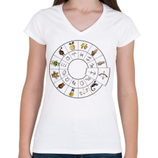 PRINTFASHION Nyilas - Női V-nyakú póló - Fehér női póló