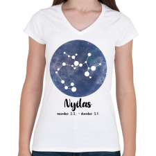 PRINTFASHION Nyilas - Női V-nyakú póló - Fehér női póló