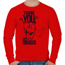 PRINTFASHION Nyilvánvaló kapitány - Férfi pulóver - Piros