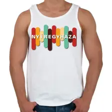 PRINTFASHION Nyíregyháza - Színes - Férfi atléta - Fehér atléta, trikó