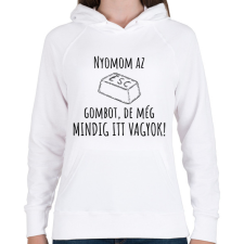 PRINTFASHION Nyomom az ESC gombot - Női kapucnis pulóver - Fehér női pulóver, kardigán