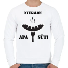 PRINTFASHION Nyugalom! Apa süti - Férfi pulóver - Fehér férfi pulóver, kardigán