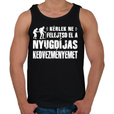 PRINTFASHION Nyugdíjas kedvezmény - Férfi atléta - Fekete atléta, trikó