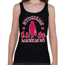 PRINTFASHION Nyugdíjas macskás nő - Női atléta - Fekete női trikó