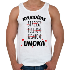 PRINTFASHION Nyugdíjas - Unoka - Férfi atléta - Fehér