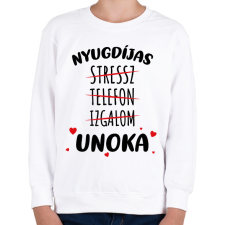 PRINTFASHION Nyugdíjas - Unoka - Gyerek pulóver - Fehér gyerek pulóver, kardigán