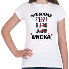 PRINTFASHION Nyugdíjas - Unoka - Női póló - Fehér
