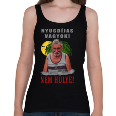 PRINTFASHION NYUGDÍJAS VAGYOK 2 - Női atléta - Fekete