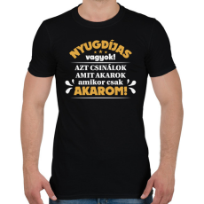 PRINTFASHION Nyugdíjas vagyok! - Férfi póló - Fekete