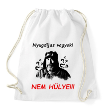 PRINTFASHION NYUGDÍJAS VAGYOK - Sportzsák, Tornazsák - Fehér tornazsák