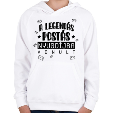 PRINTFASHION Nyugdíjba vonult - Postás - Gyerek kapucnis pulóver - Fehér gyerek pulóver, kardigán