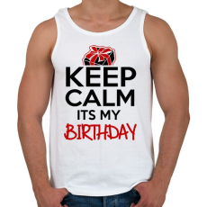 PRINTFASHION Nyugi, ez az én születésnapom - Férfi atléta - Fehér