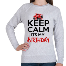 PRINTFASHION Nyugi, ez az én születésnapom - Női pulóver - Sport szürke női pulóver, kardigán