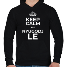 PRINTFASHION NYUGODJ LE - Férfi kapucnis pulóver - Fekete férfi pulóver, kardigán