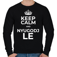 PRINTFASHION NYUGODJ LE - Férfi pulóver - Fekete férfi pulóver, kardigán