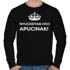 PRINTFASHION NYUGODTAN HÍVJ APUCINAK - Férfi pulóver - Fekete férfi pulóver, kardigán