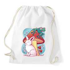 PRINTFASHION Nyúl és béka - Sportzsák, Tornazsák - Fehér tornazsák
